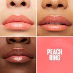 Maybelline Hydrating Lifter Gloss Peach Ring Shade - With Hyaluronic Acid for Hydrated, Fuller, Lifted Lips, 5.4ml