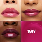 Maybelline Hydrating Lifter Gloss Taffy Shade - With Hyaluronic Acid for hydrated, fuller, lifted lips