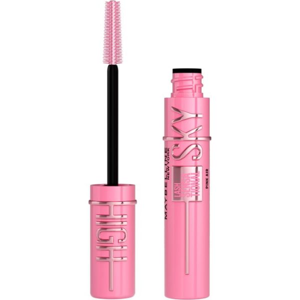 Maybelline Lash Sensational Sky High Mascara, Limitless Length & Volume, Flex Tower Brush, Light-as-Air Feel, With Bamboo Extract - Pink