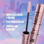 Maybelline Lash Sensational Sky High Mascara, Limitless Length & Volume, Flex Tower Brush, Light-as-Air Feel, With Bamboo Extract - Pink