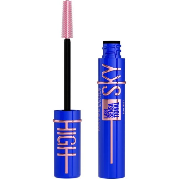 Maybelline Lash Sensational Sky High Mascara, Limitless Length & Volume, Flex Tower Brush, Light-as-Air Feel, With Bamboo Extrac - Blue
