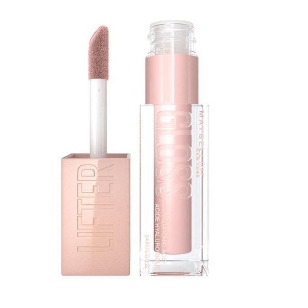 Maybelline Lifter Gloss Hydrating Lip Gloss 002 Ice - With Hyaluronic Acid for hydrated, fuller, lifter lips, 5.4ml