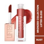 Maybelline Lifter Gloss Plumping and Hydrating Lip Gloss, Shade: 016 Rust, with Hyaluronic Acid for Super Juicy Lips with Incredible Shine, 5.4ml