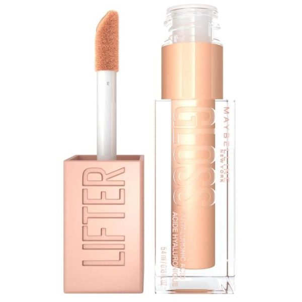 Maybelline Lifter Gloss Plumping and Hydrating Lip Gloss, Shade 020 Sun, with Hyaluronic Acid for Super Juicy Lips with Incredible Shine, 5.4ml