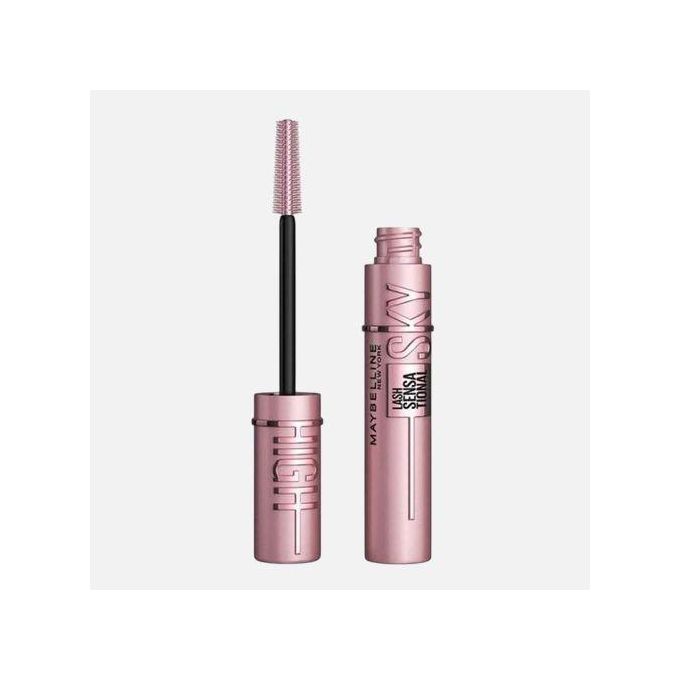 Maybelline Sky High Lash Sensational Mascara, Limitless Length & Volume, Flex Tower Brush, Light-as-Air Feel, With Bamboo Extrac - Black
