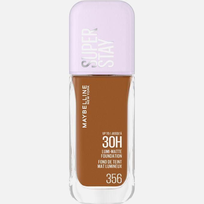 Maybelline Super Stay 30H Lumi-Matte Foundation 356, Lightweight and Buildable Full Coverage Foundation Makeup for Up To 30HR Wear, 30ml