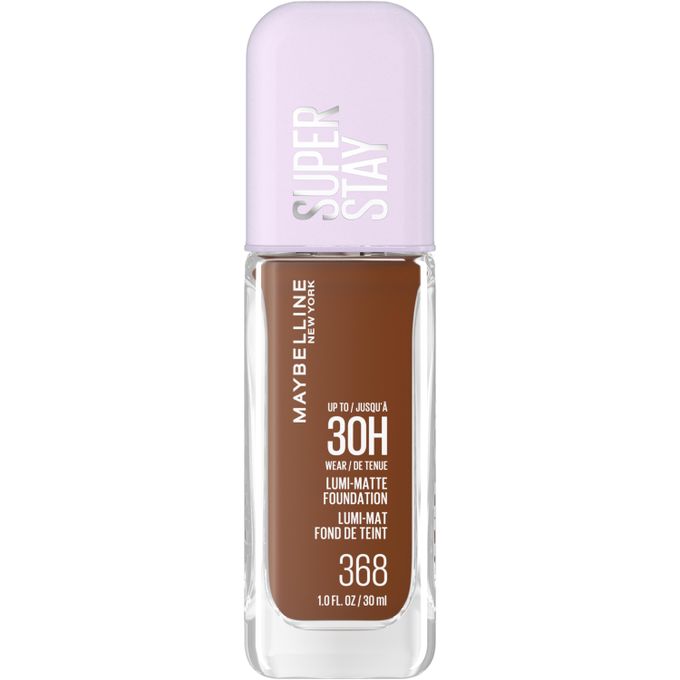 Maybelline Super Stay 30H Lumi-Matte Foundation 368, Lightweight and Buildable Full Coverage Foundation Makeup for Up To 30HR Wear, 30ml