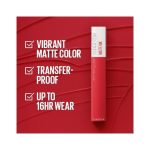 Maybelline Super Stay Matte Ink Liquid Lipstick, Long Lasting High Impact Color, Matte Finish Lipstick, Up to 16H Wear - 50 Voyager, 5ml