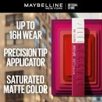 Maybelline Super Stay Matte Ink Liquid Lipstick, Shade: 325 Shot Caller, Long Lasting High Impact Color, Matte Finish Lipstick, up to 16H Wear, 5ml
