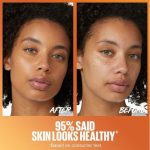 Maybelline Superstay Skin Tint Shade 63 with Vitamin C, Upto 24HR Longwear, Radiant Light-to-Medium Coverage Foundation