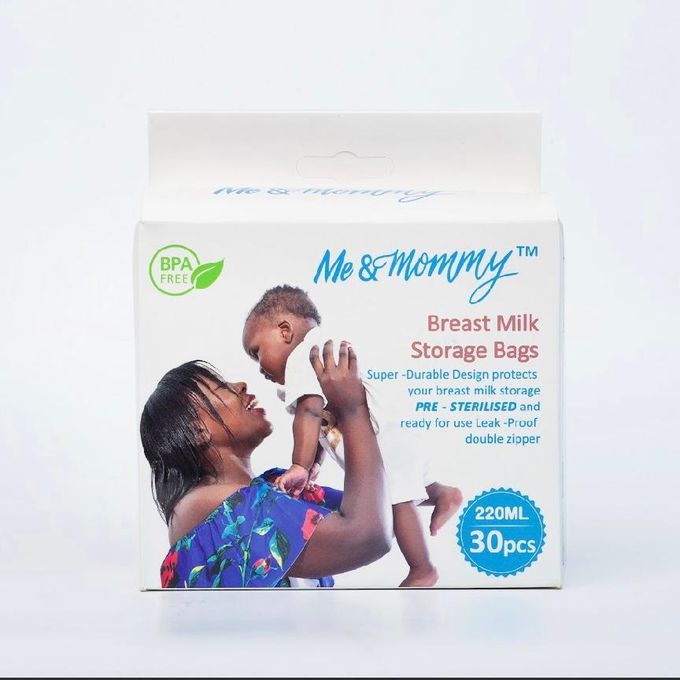 Me & Mommy BPA Free Breastmilk Storage Bags- 30 Pieces-220ml Each