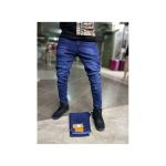 MEN DENIM JEANS SLIM FIT NON FADE JEANS - BLUE