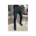 MEN DENIM SLIM FIT NON FADE JEANS-BLACK