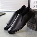 Men Loafers Shoes Casual Pu Leather Shoes Sneaker Shoes Black