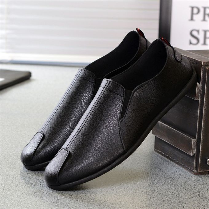 Men Loafers Shoes Casual Pu Leather Shoes Sneaker Shoes Black