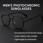 Men’s Photochromic Sunglasses – Auto-Darkening Eye Shield for Driving & Outdoor Protection