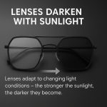 Men’s Photochromic Sunglasses – Auto-Darkening Eye Shield for Driving & Outdoor Protection