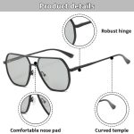 Men’s Photochromic Sunglasses – Auto-Darkening Eye Shield for Driving & Outdoor Protection