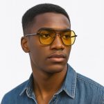 Men’s Yellow-Tint Sunglasses – Stylish Outdoor Eyewear with Glare Shield & Comfortable Fit