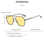 Men’s Yellow-Tint Sunglasses – Stylish Outdoor Eyewear with Glare Shield & Comfortable Fit