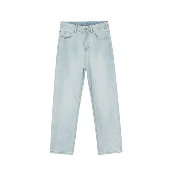 Men's Casual Straight Thick Denim Jeans -Ash Gray