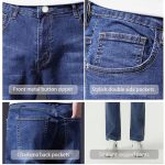 Men's Casual Straight Thick Denim Jeans -Blue