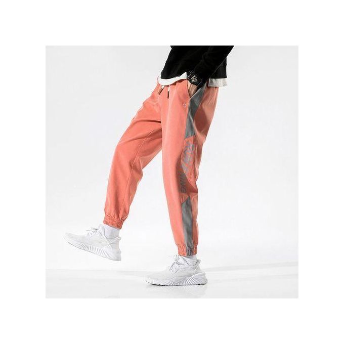 Mens Casual Trendy Combat Cargo Sport Pants Jogger - Pink