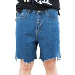Men's Distressed Loose Fit Thin Five-Point Denim Shorts