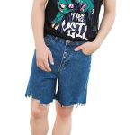 Men's Distressed Loose Fit Thin Five-Point Denim Shorts