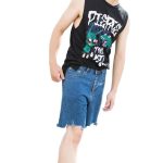 Men's Distressed Loose Fit Thin Five-Point Denim Shorts