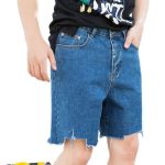 Men's Distressed Loose Fit Thin Five-Point Denim Shorts