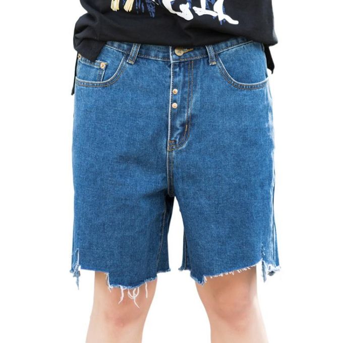 Men's Distressed Loose Fit Thin Five-Point Denim Shorts