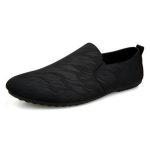 Mens Loafers Shoes Official Leather Loafer Casual Shoes Comfortable Shoes-Black