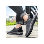 Men's Loafers Slip-on Casual Sneakers Comfortable Shoes Grey