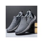 Men's Loafers Slip-on Casual Sneakers Comfortable Shoes Grey