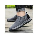 Men's Loafers Slip-on Casual Sneakers Comfortable Shoes Grey