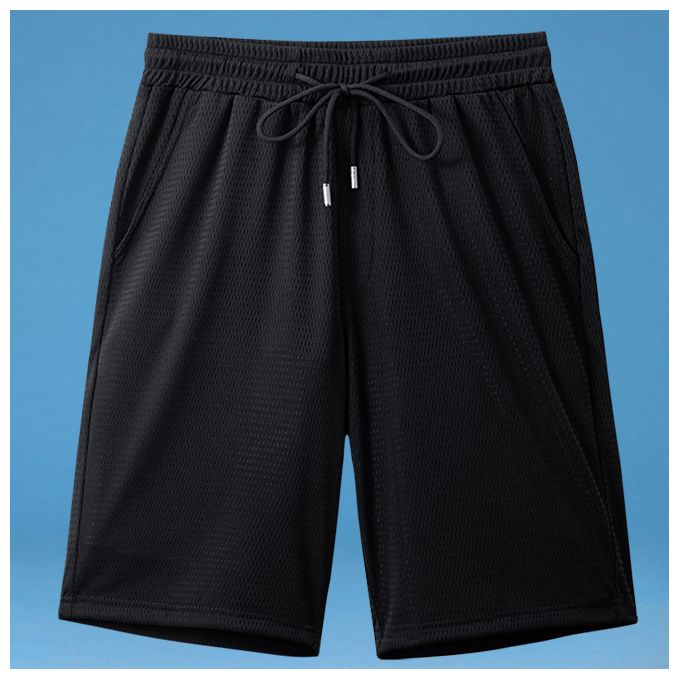 Men's Summer Beach Pants Men's Casual Running Sports Shorts Men-black
