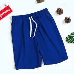 Men's Summer Beach Pants Men's Casual Running Sports Shorts Men-Blue