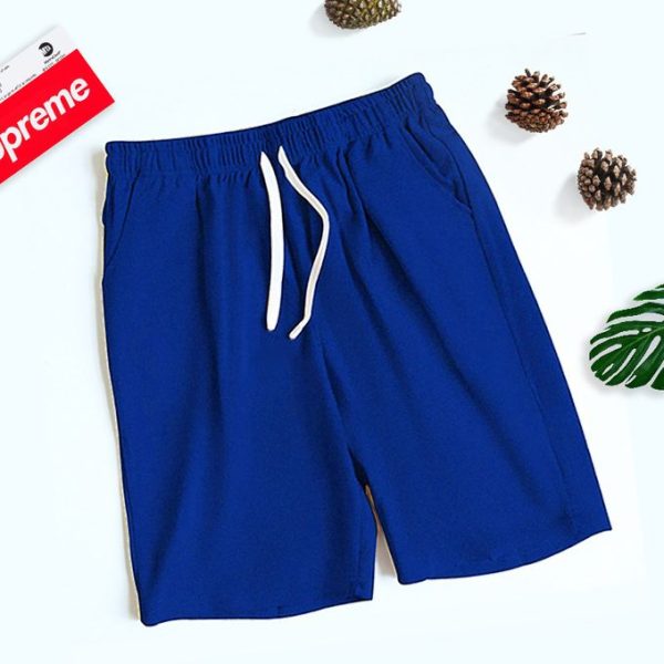 Men's Summer Beach Pants Men's Casual Running Sports Shorts Men-Blue