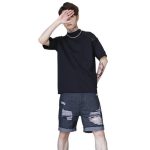 Men's Summer Slim Fit Ripped Denim Shorts