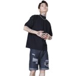 Men's Summer Slim Fit Ripped Denim Shorts