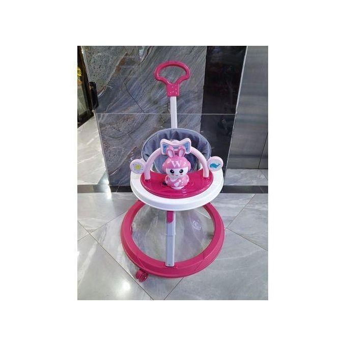 Mom Easy Bunny themed Baby Walker with Push Handle & Music Play Panel