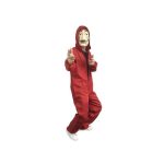 Money Heist Hoodie Jumpsuit Overall With Mask