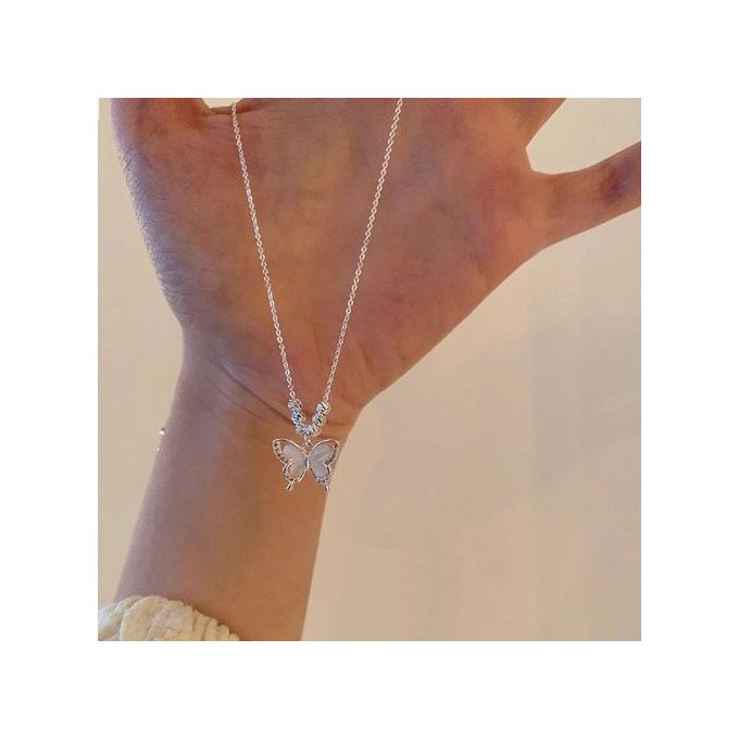 Moonstone Butterfly Elegant Necklace Women's Accessories