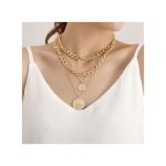Multi-layer Gold Necklaces Jewelry Choker Chain Necklace Vintage For Women