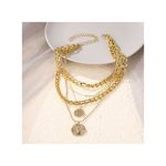 Multi-layer Gold Necklaces Jewelry Choker Chain Necklace Vintage For Women