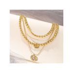 Multi-layer Gold Necklaces Jewelry Choker Chain Necklace Vintage For Women