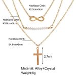 Multilayer Women's Necklace Women's Jewelry Gold Cross Necklace
