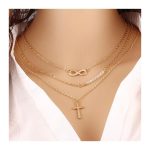Multilayer Women's Necklace Women's Jewelry Gold Cross Necklace