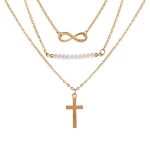 Multilayer Women's Necklace Women's Jewelry Gold Cross Necklace